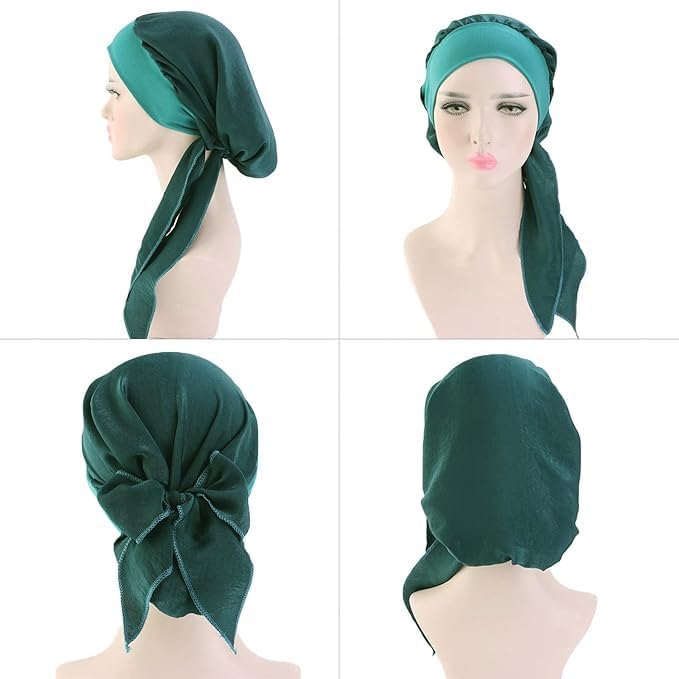 FADACHY Chemo Headwear for Women,Chemo Caps Lightweight for Summer with Head Scarf,Silky Soft Hair Turbans Fashion - Image 2